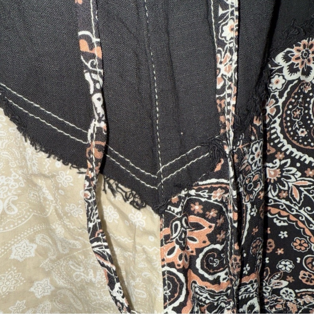 Pol Oversized Medium Patchwork Boho Lace Black Br… - image 8